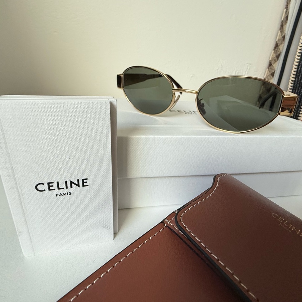 Celine - Triomphe Oval Metal Sunglasses (Brand new!)